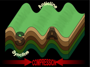 Fig 4.2 Anticline and syncline folds